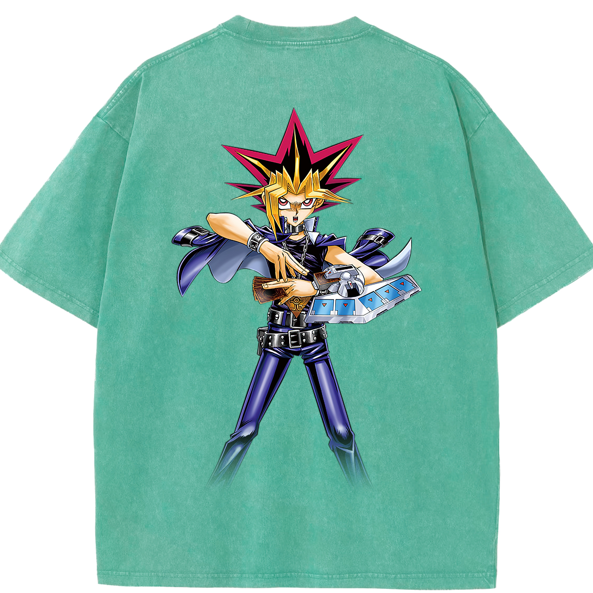（画像用） 遊☆戯☆王 Yu-Gi-Oh! 綿100% ヴィンテージ風 半袖Tシャツ（背面プリント）